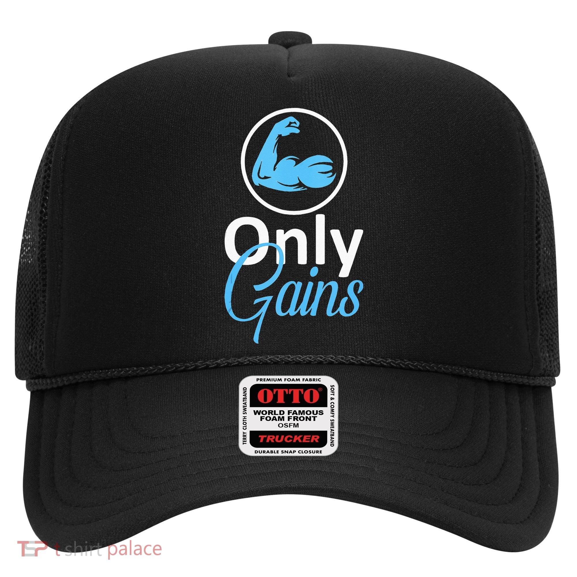 Only Gains Funny Gym Fitness Workout Parody Hat
