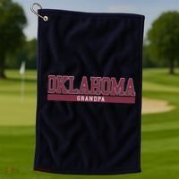 Oklahoma Grandpa Funny Golf Towel thumb 1