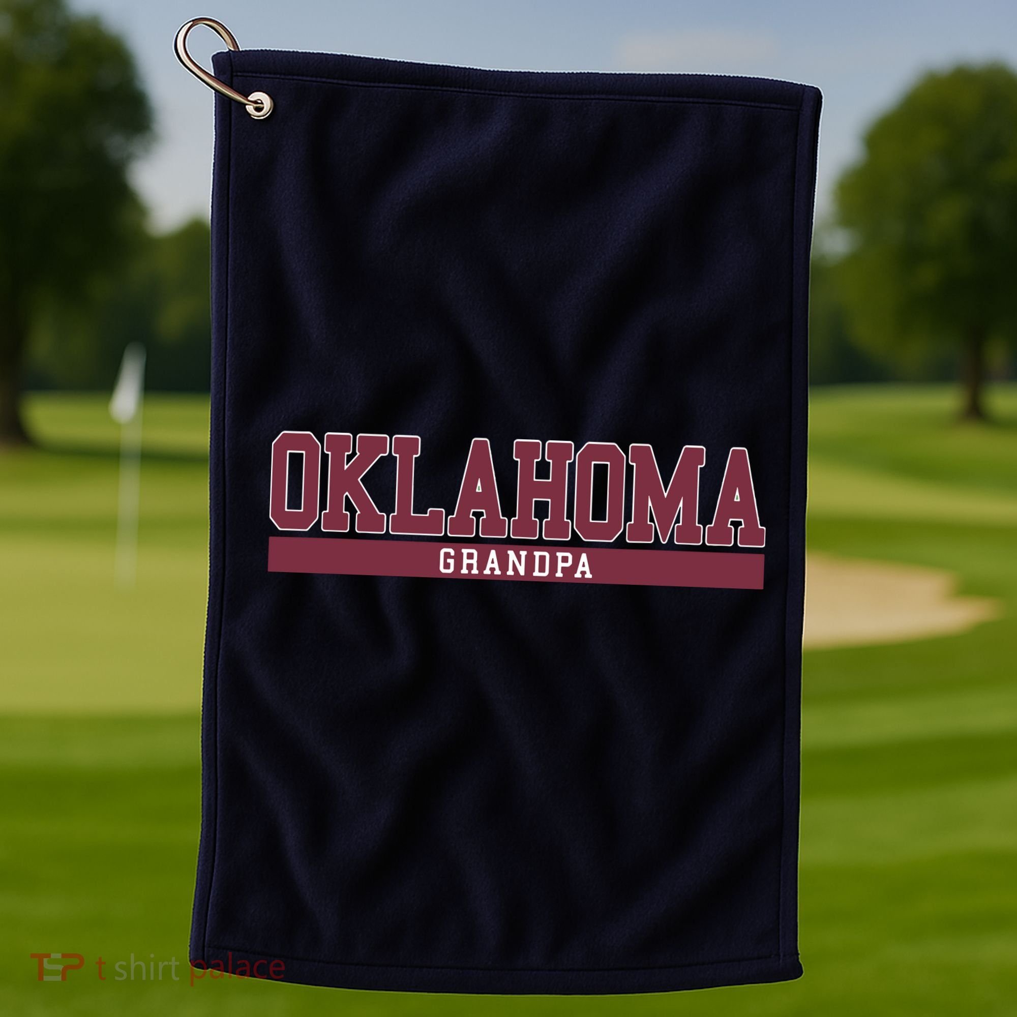Oklahoma Grandpa Funny Golf Towel