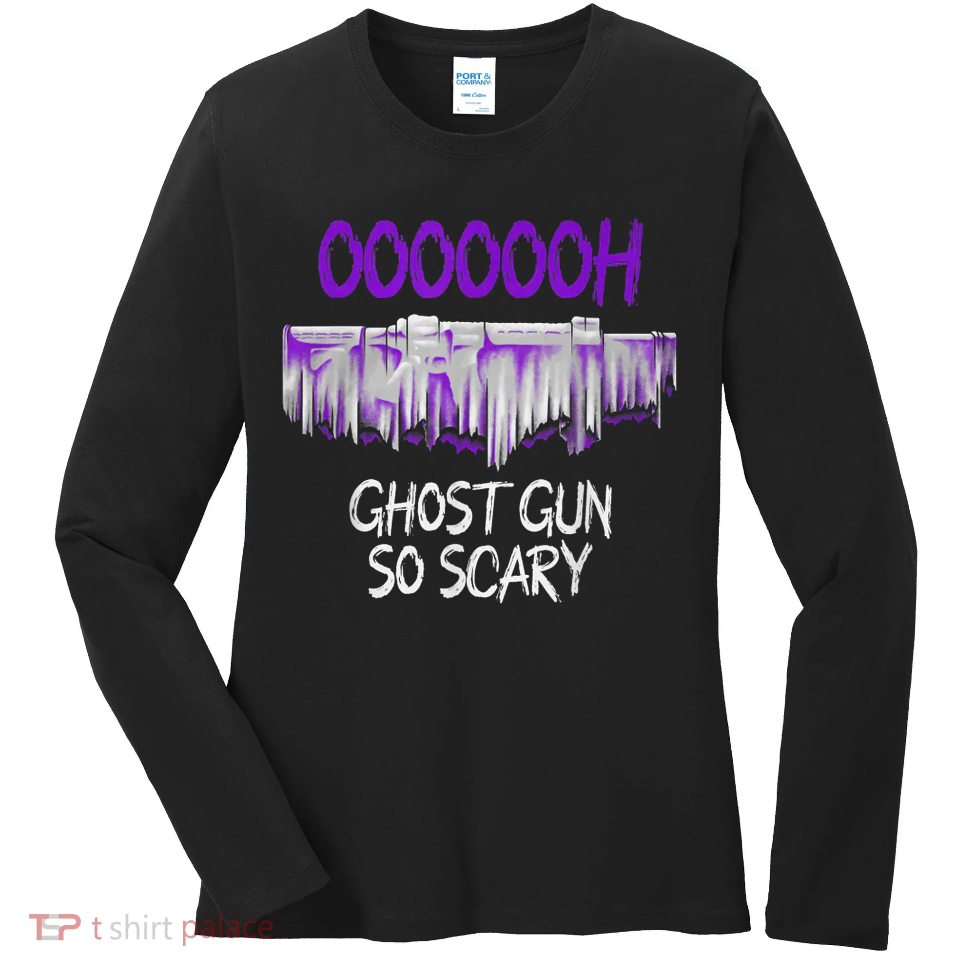 Oh Ghost Gun So Scary Women's Long Sleeve Shirt