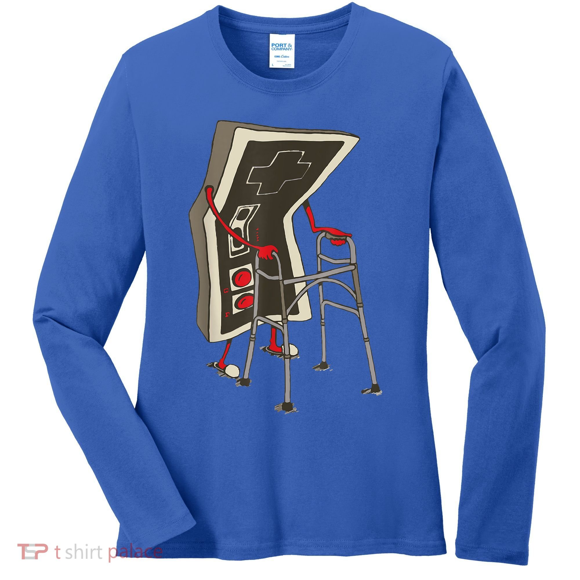 Old Gamer Gift Retro Video Game Old Gamer Gift Women's Long Sleeve Shirt