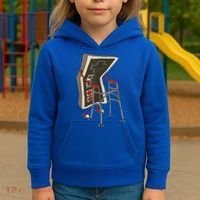 Old Gamer Gift Retro Video Game Old Gamer Gift Kids Hoodie thumb 3