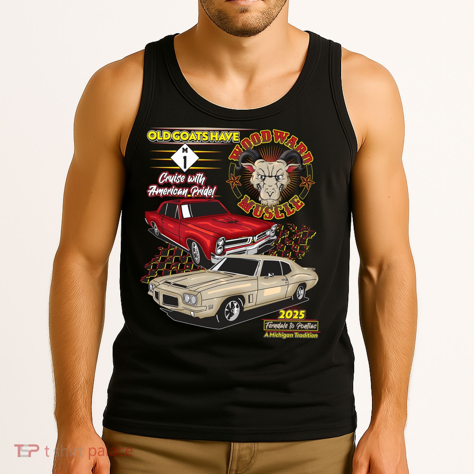 Old Goats Have Woodward Muscle 2025 Tank Top