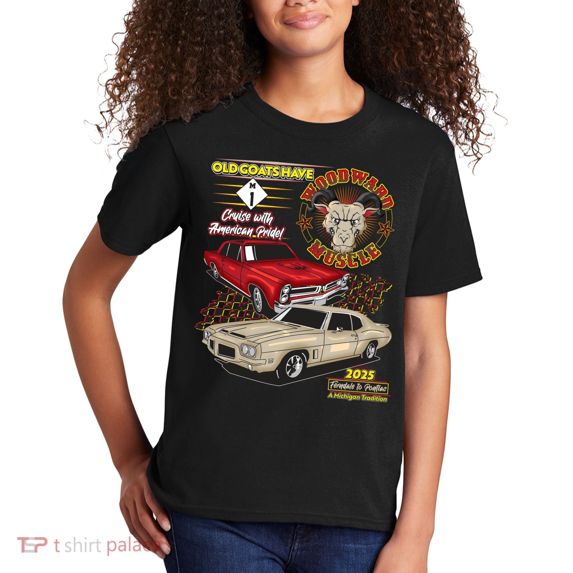Old Goats Have Woodward Muscle 2025 Kids T-Shirt