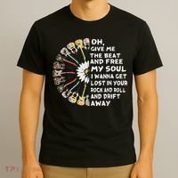 Oh Give Me The Beat And Free My Soul Hippie Love T-Shirt thumb 3