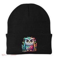 Owl Graphic Owl Artwork Bird Art Animal Owl Funny Gift Beanie thumb 0