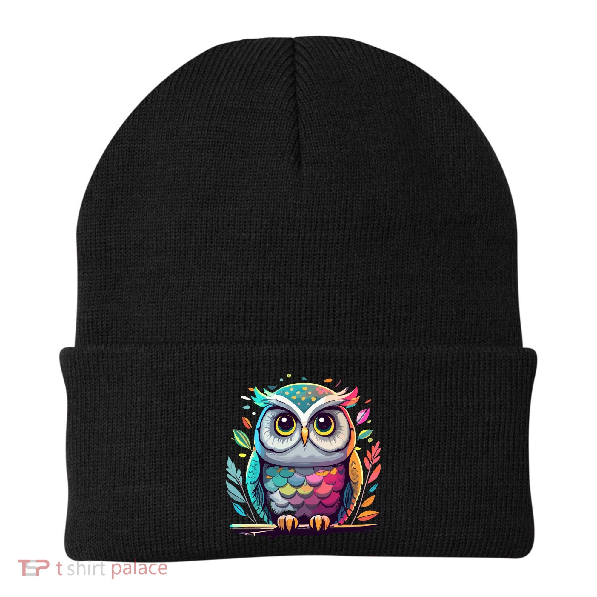 Owl Graphic Owl Artwork Bird Art Animal Owl Funny Gift Beanie