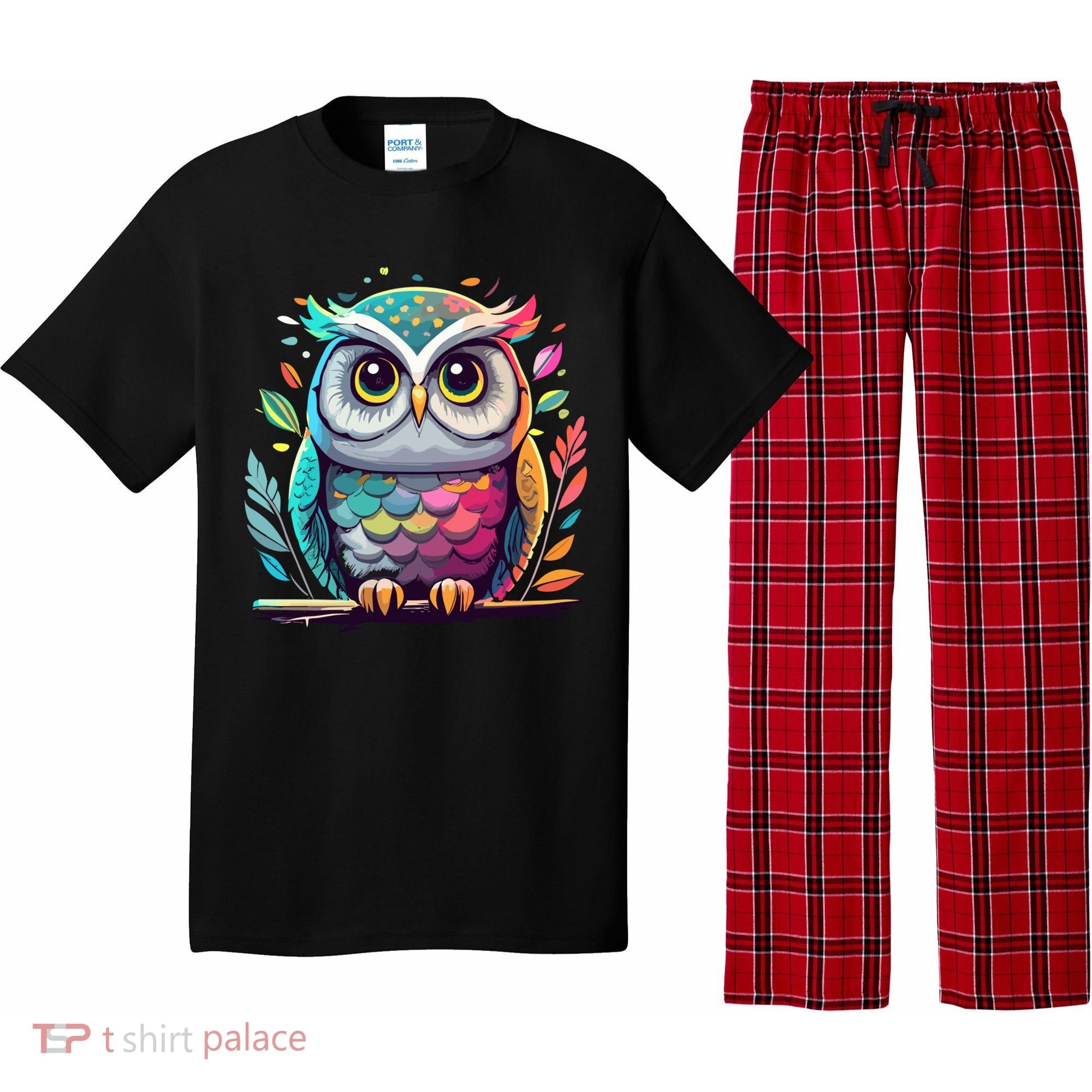 Owl Graphic Owl Artwork Bird Art Animal Owl Funny Gift Pajama Set