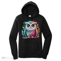 Owl Graphic Owl Artwork Bird Art Animal Owl Funny Gift Women's Hoodie thumb 0