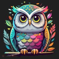 Owl Graphic Owl Artwork Bird Art Animal Owl Funny Gift Golf Towel thumb 3