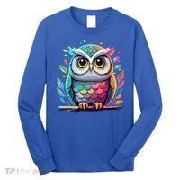 Owl Graphic Owl Artwork Bird Art Animal Owl Funny Gift Long Sleeve Shirt thumb 0