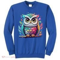 Owl Graphic Owl Artwork Bird Art Animal Owl Funny Gift Sweatshirt thumb 0