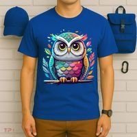 Owl Graphic Owl Artwork Bird Art Animal Owl Funny Gift T-Shirt thumb 6