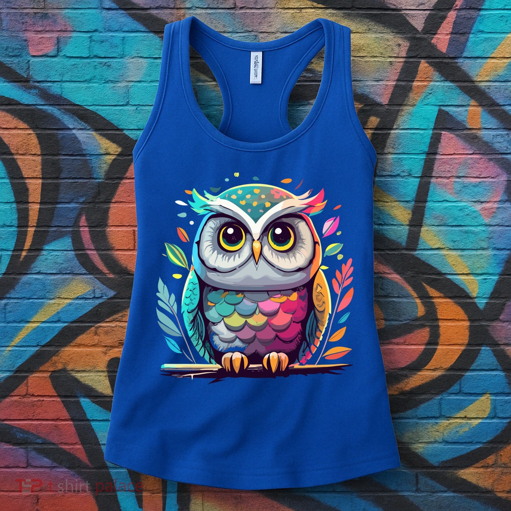 Owl Graphic Owl Artwork Bird Art Animal Owl Funny Gift Women's Tank Top