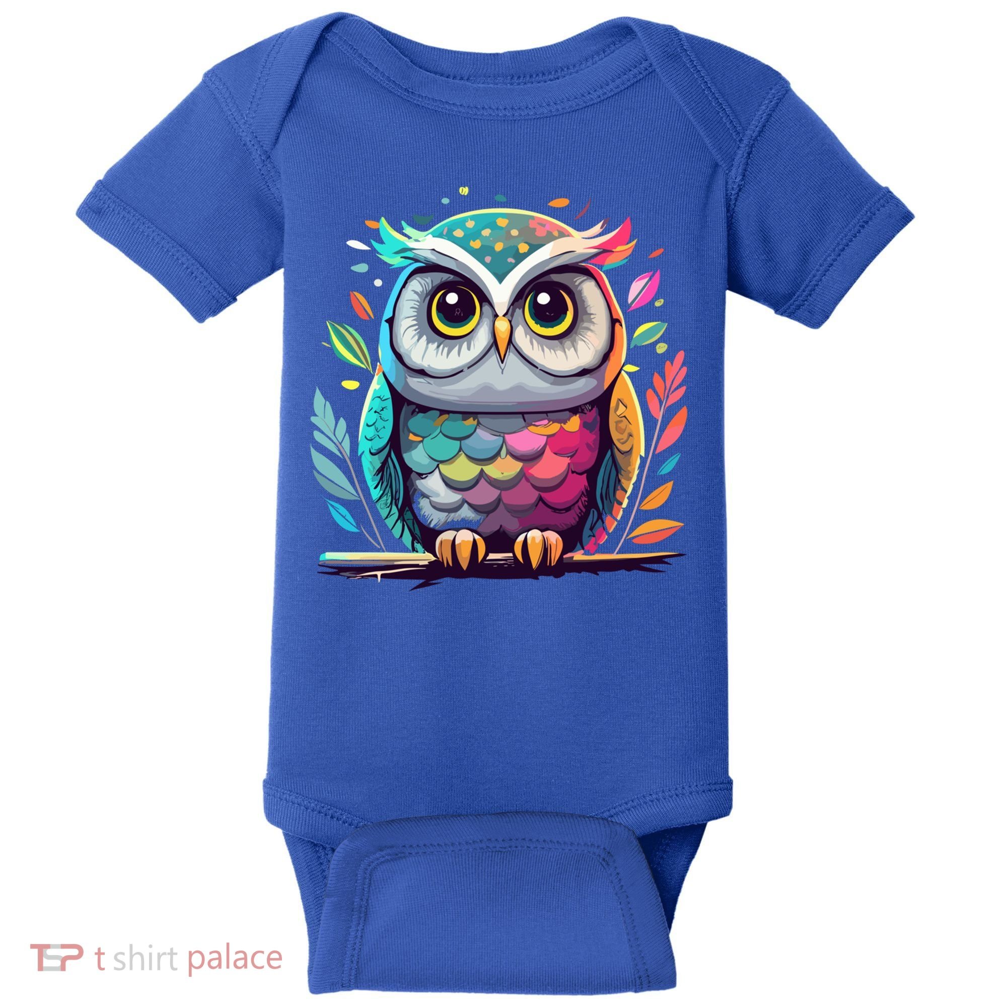 Owl Graphic Owl Artwork Bird Art Animal Owl Funny Gift Baby Bodysuit
