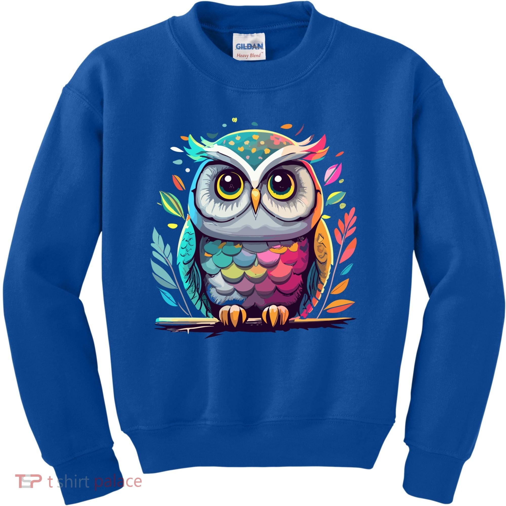 Owl Graphic Owl Artwork Bird Art Animal Owl Funny Gift Kids Sweatshirt