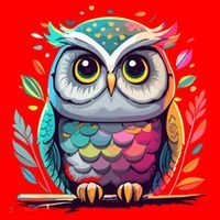 Owl Graphic Owl Artwork Bird Art Animal Owl Funny Gift Santa Hat thumb 1