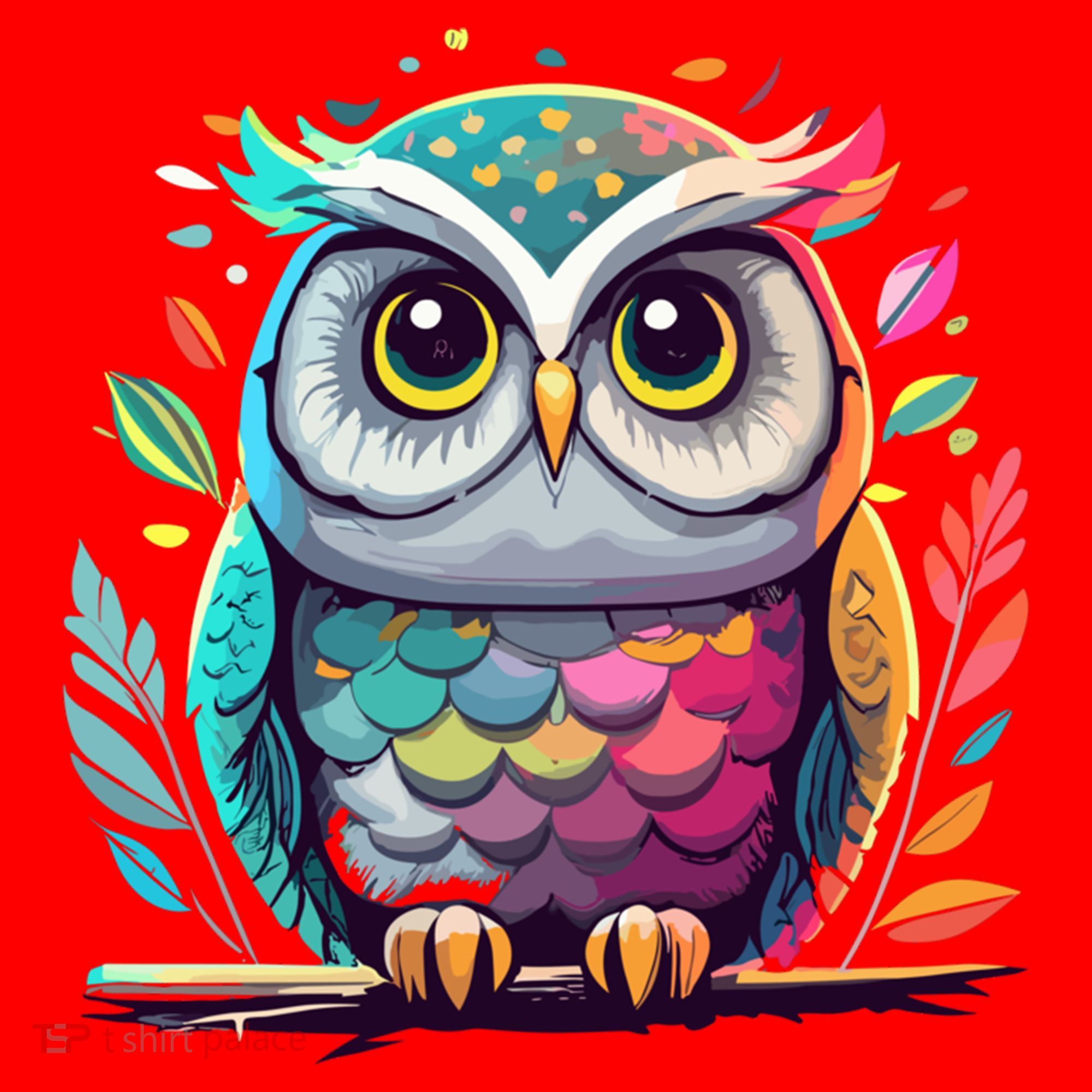 Owl Graphic Owl Artwork Bird Art Animal Owl Funny Gift Santa Hat