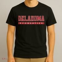 Oklahoma Gymnastics Red Vintage Text T-Shirt thumb 3