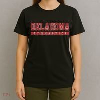 Oklahoma Gymnastics Red Vintage Text T-Shirt thumb 4