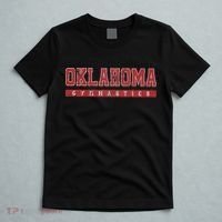 Oklahoma Gymnastics Red Vintage Text T-Shirt thumb 5