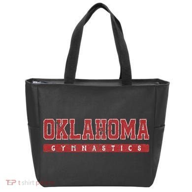 Oklahoma Gymnastics Red Vintage Text Tote Bag