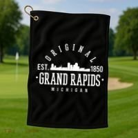 Original Grand Rapids Michigan Golf Towel thumb 1
