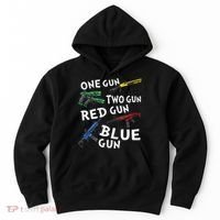 One Gun Two Gun Red Gun Blue Gun Hoodie thumb 0