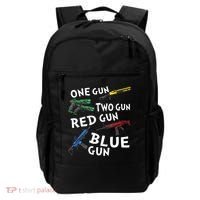 One Gun Two Gun Red Gun Blue Gun Backpack thumb 0