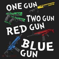 One Gun Two Gun Red Gun Blue Gun Hat thumb 2