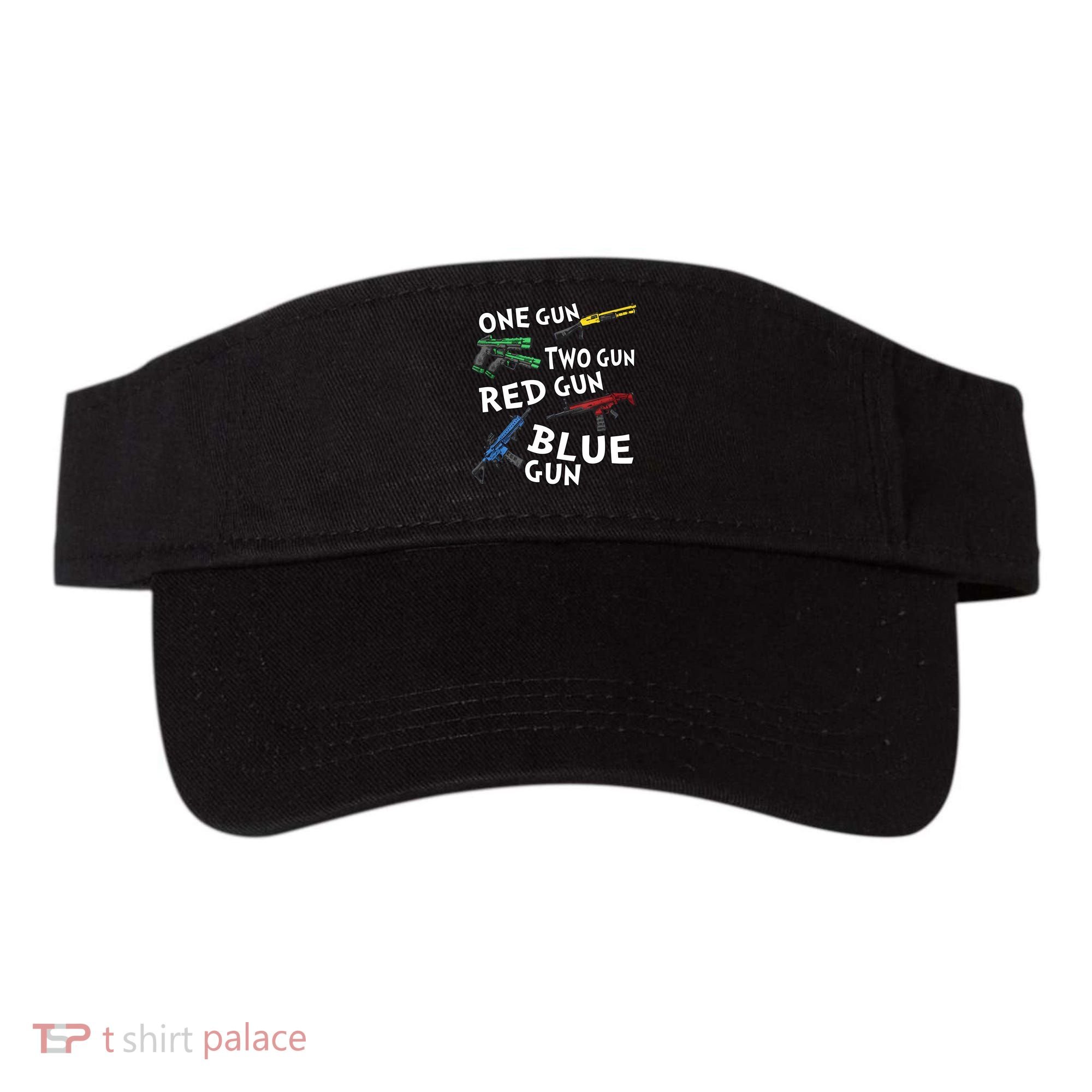 One Gun Two Gun Red Gun Blue Gun Visor