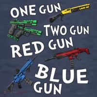 One Gun Two Gun Red Gun Blue Gun Sweatshirt thumb 3
