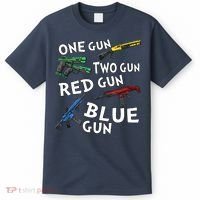 One Gun Two Gun Red Gun Blue Gun T-Shirt thumb 0