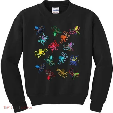 Octopus Gift Tee Octopus Tee Kids Sweatshirt