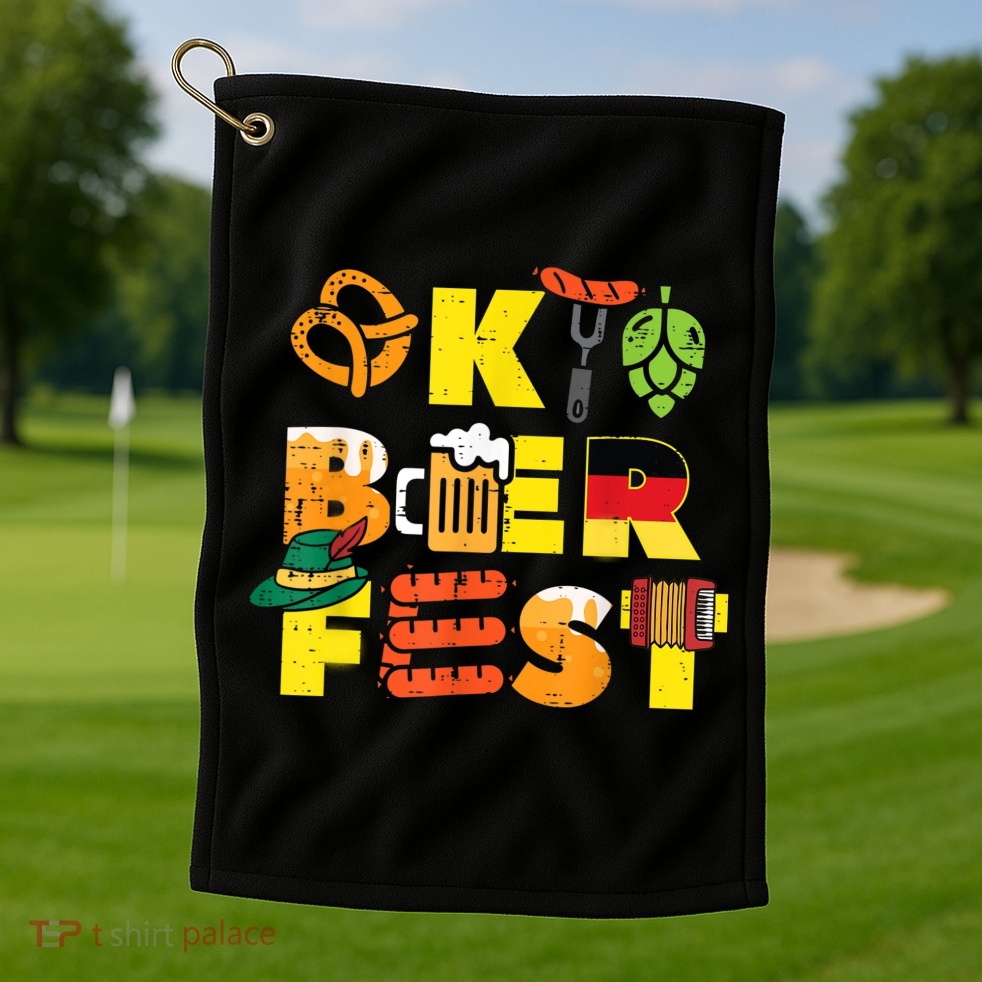Oktoberfest German Things Cute Bavarian Festival Golf Towel