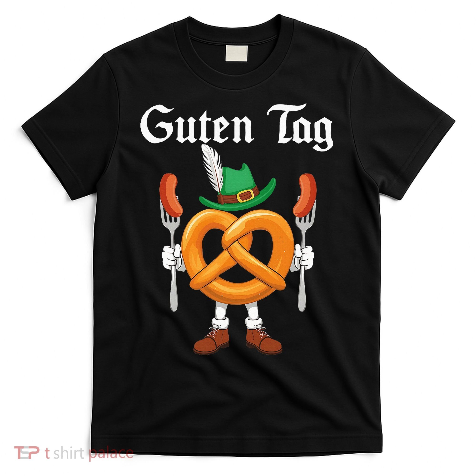 Oktoberfest Guten Tag Pretzel German Costume T-Shirt