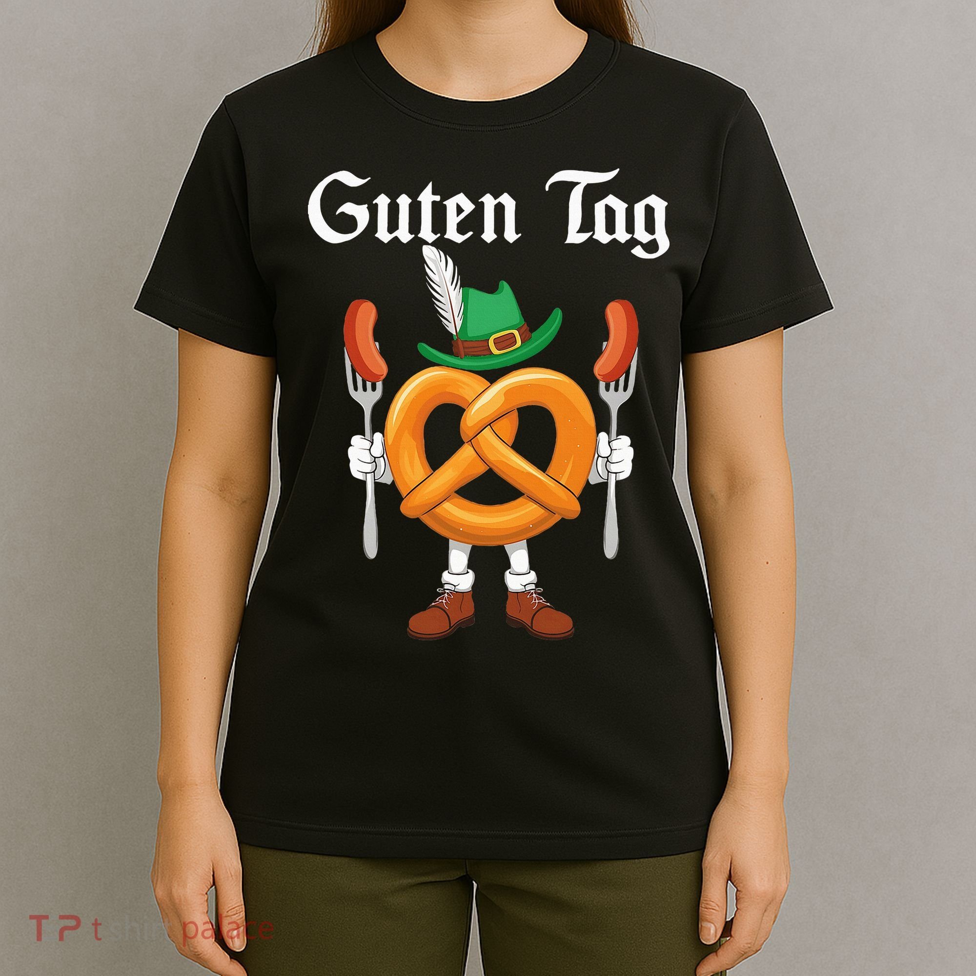Oktoberfest Guten Tag Pretzel German Costume T-Shirt