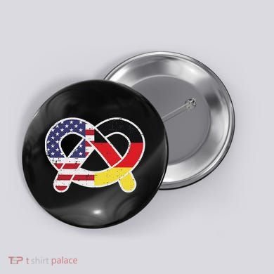 Oktoberfest German Us Flag Costume Button