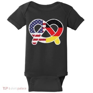 Oktoberfest German Us Flag Costume Baby Bodysuit