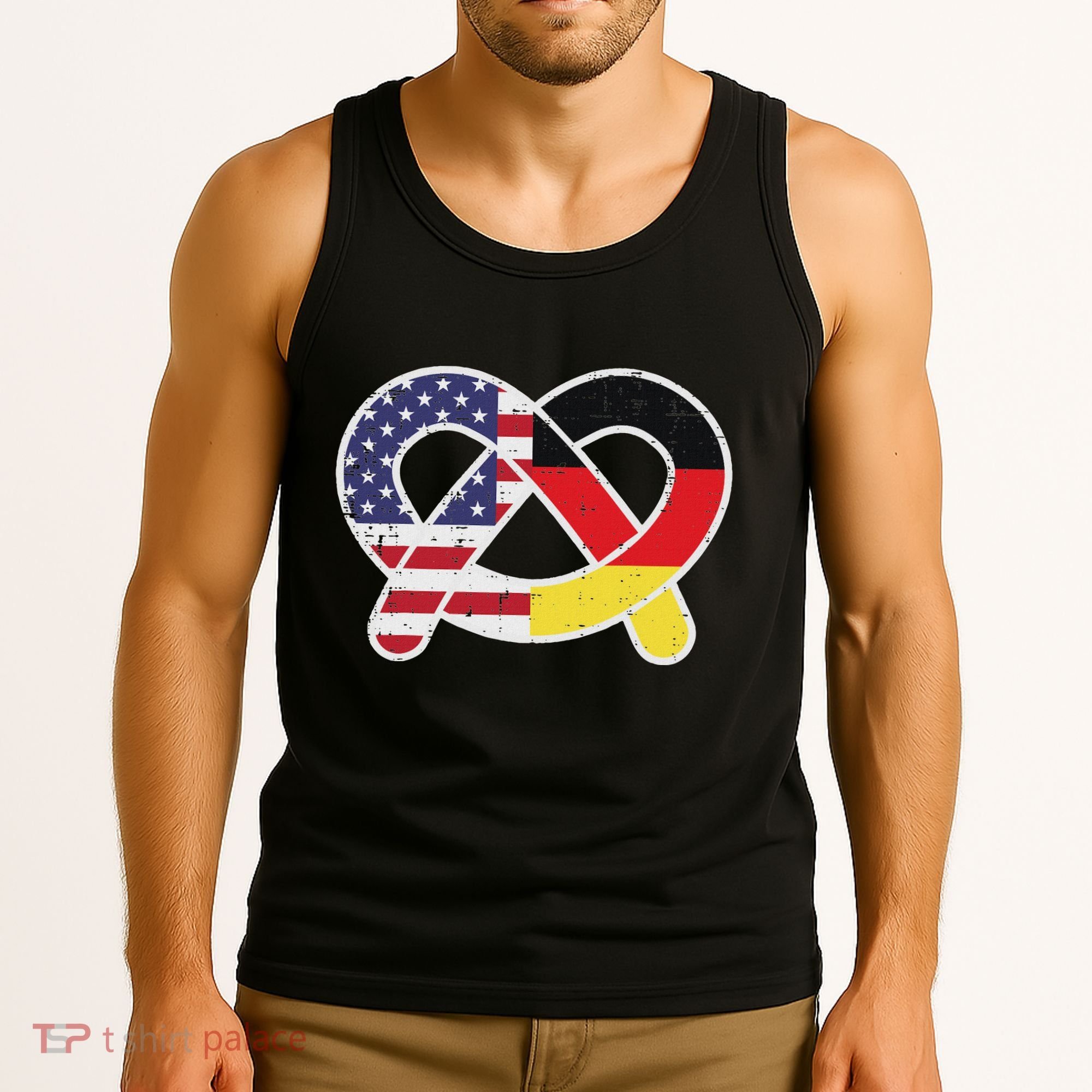 Oktoberfest German Us Flag Costume Tank Top