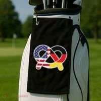 Oktoberfest German Us Flag Costume Golf Towel thumb 2