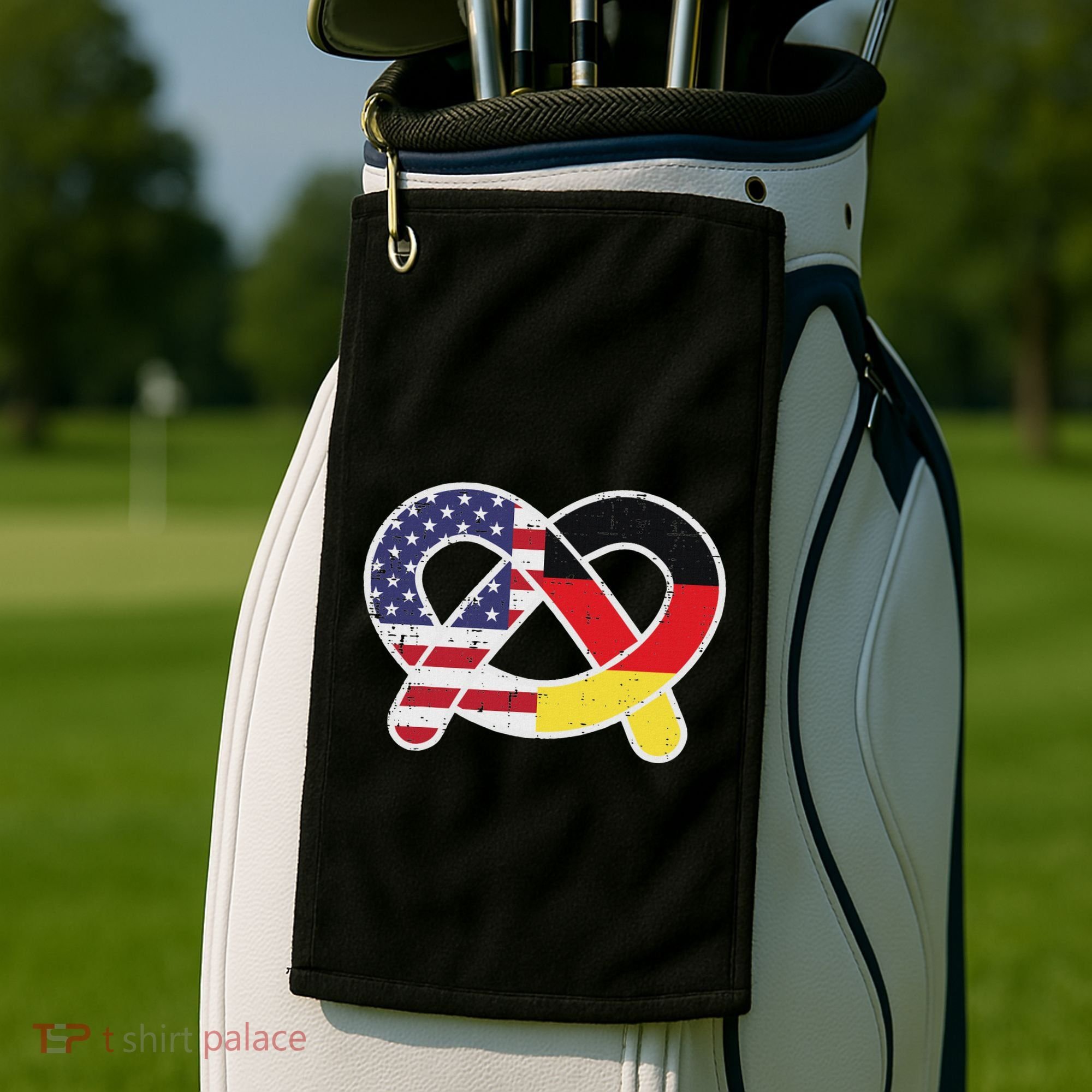 Oktoberfest German Us Flag Costume Golf Towel