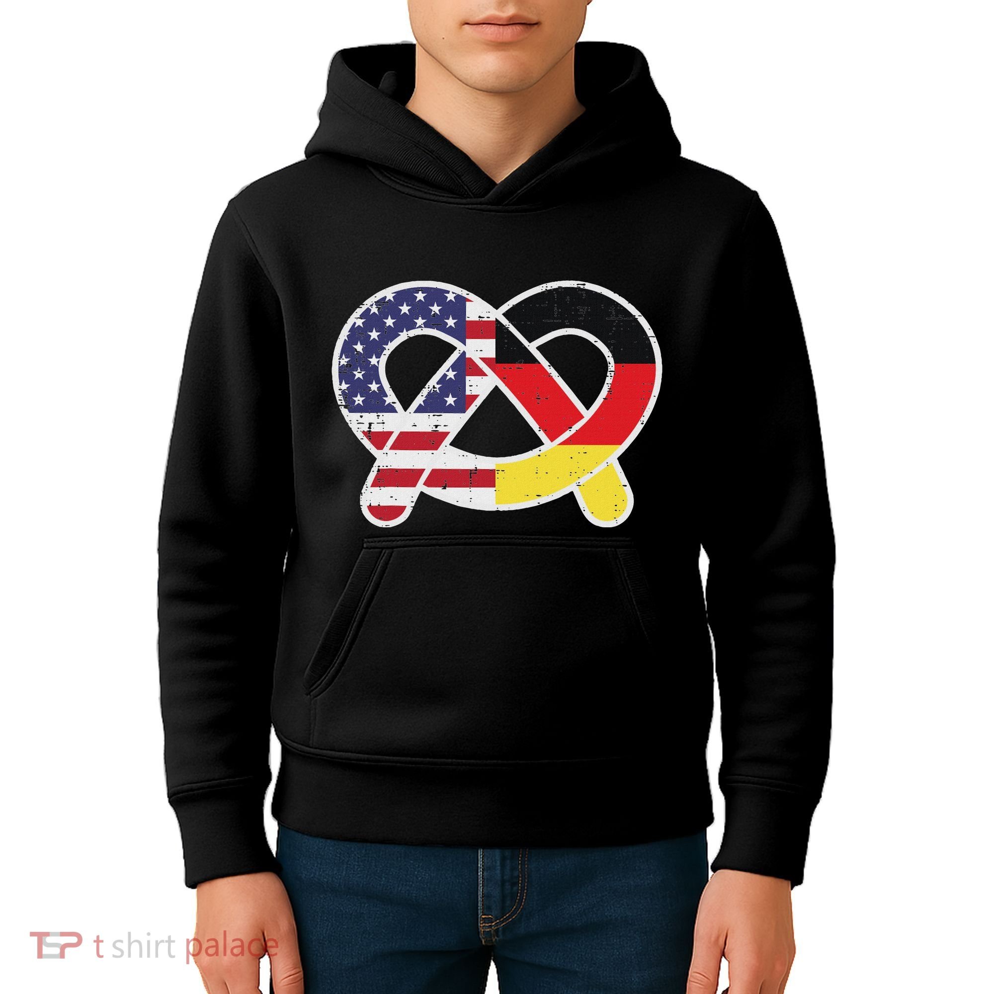 Oktoberfest German Us Flag Costume Kids Hoodie