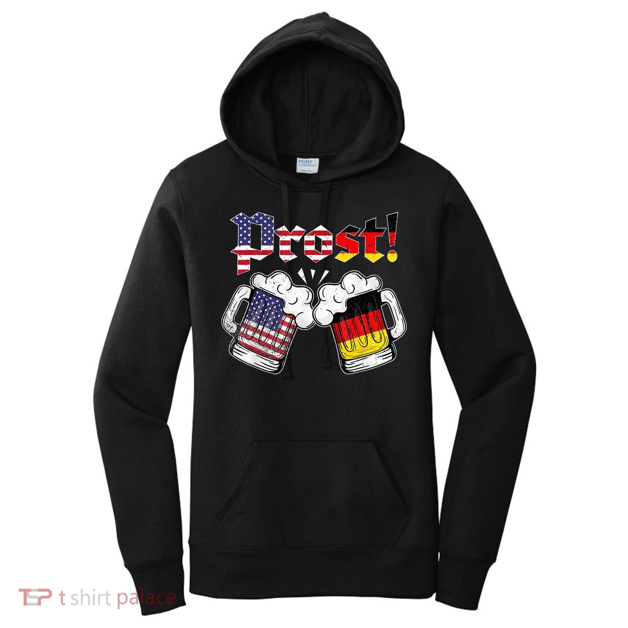 Oktoberfest German USA Flag Beer Octoberfest Prost Women's Hoodie