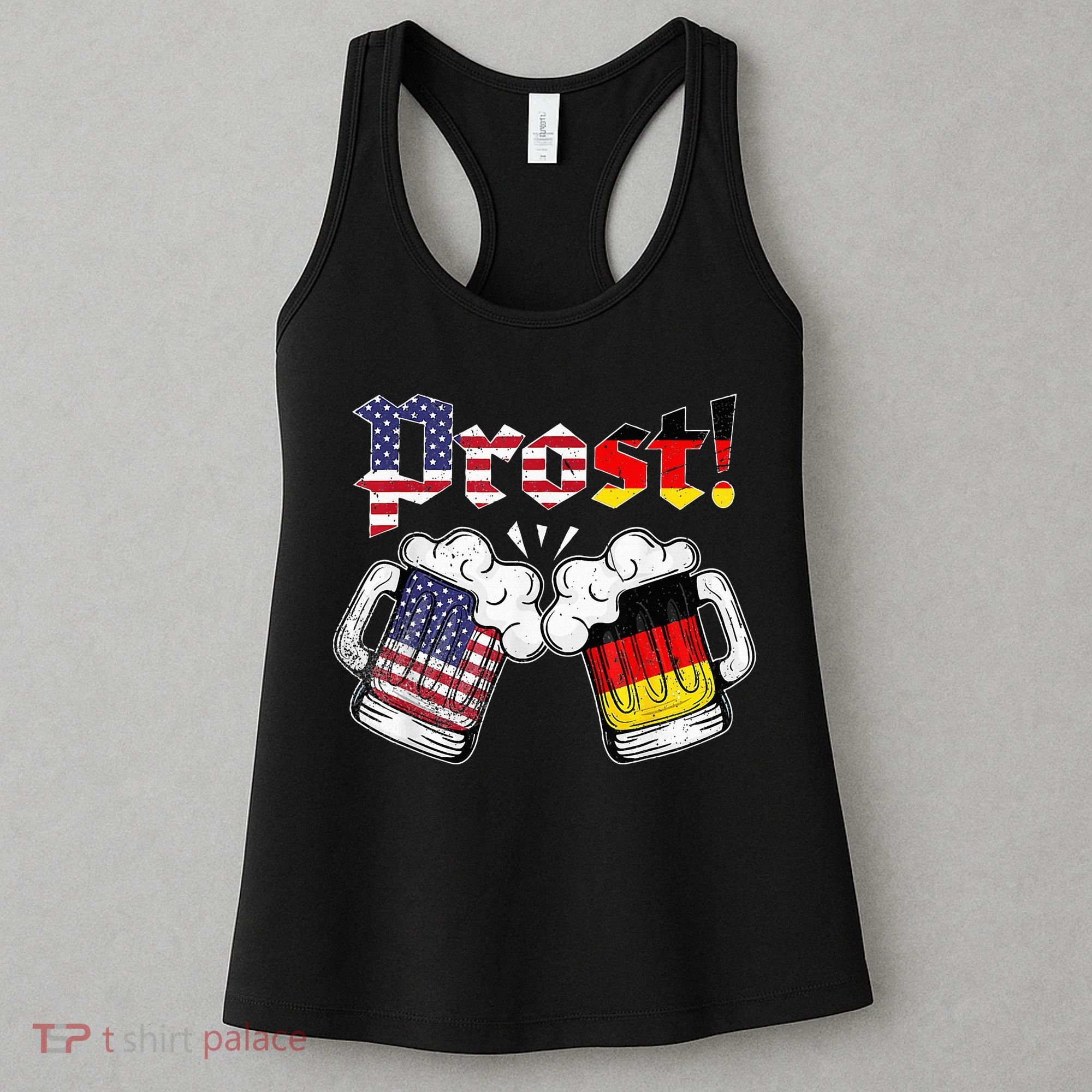 Oktoberfest German USA Flag Beer Octoberfest Prost Women's Tank Top
