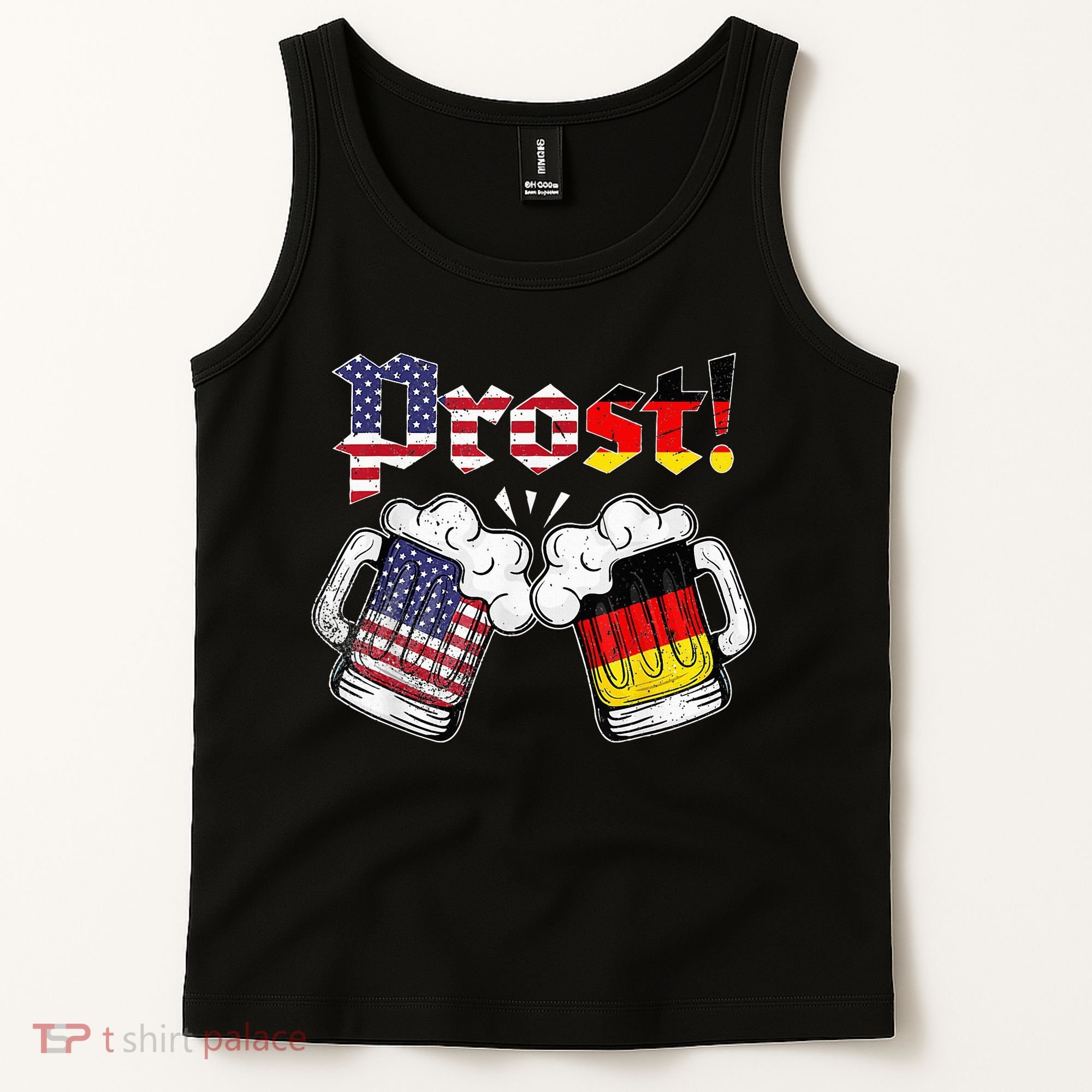 Oktoberfest German USA Flag Beer Octoberfest Prost Tank Top