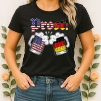 Oktoberfest German USA Flag Beer Octoberfest Prost Women's T-Shirt thumb 2