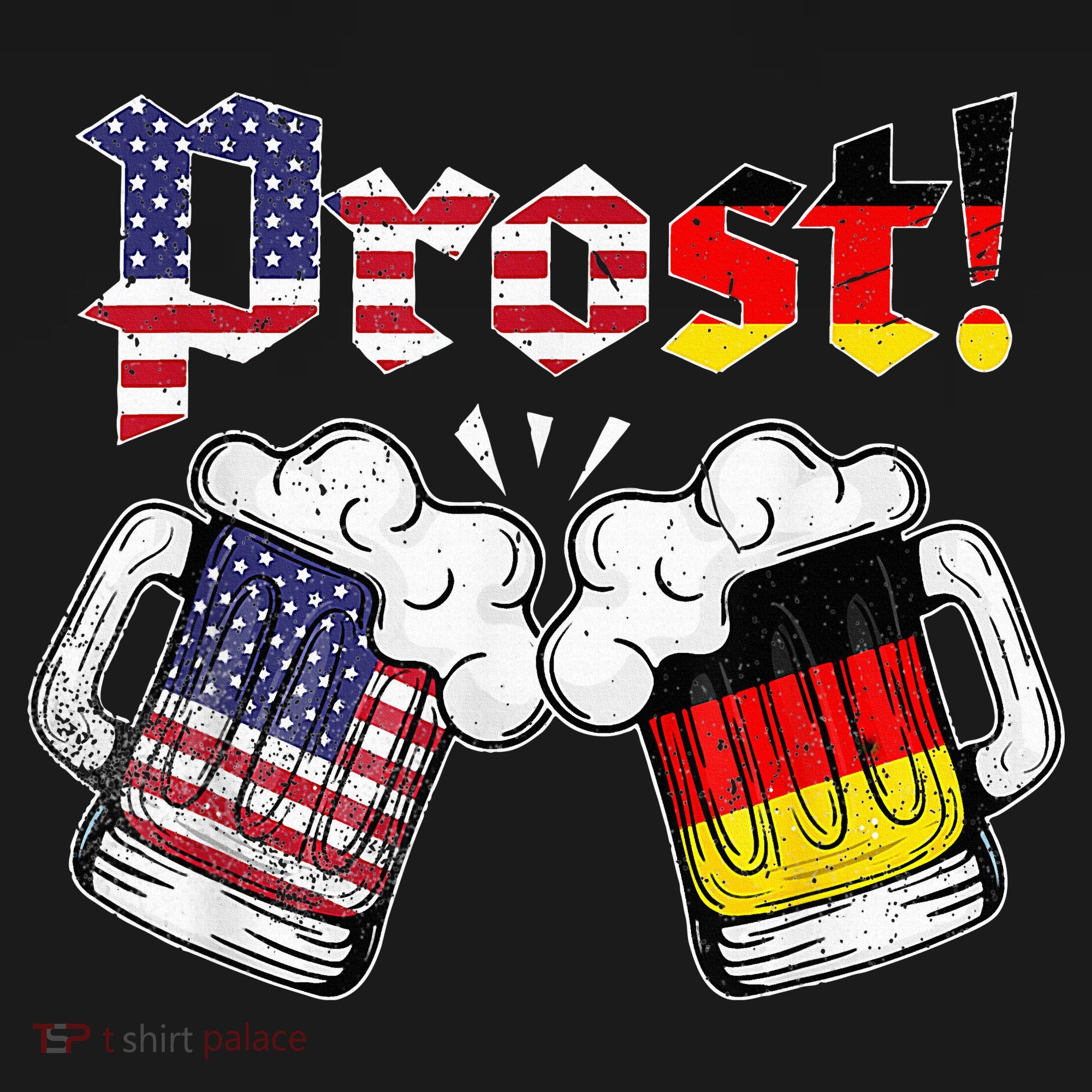 Oktoberfest German USA Flag Beer Octoberfest Prost Women's T-Shirt