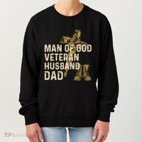 Of God Veteran Husband Dad Christian Jesus Camouflage Gift Women's Sweatshirt thumb 0