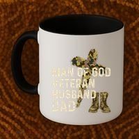 Of God Veteran Husband Dad Christian Jesus Camouflage Gift Coffee Mug thumb 2
